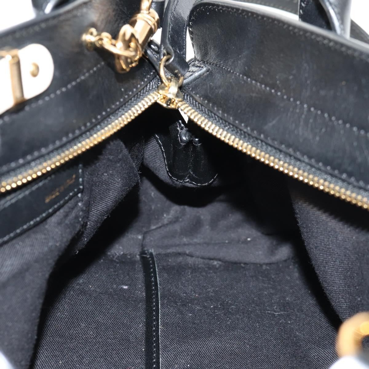 Chloé Chloé Chloe Alice Hand Bag Leather 2way White Black Authentic BA6836