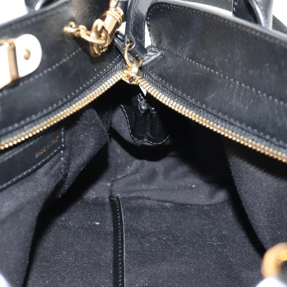 Chloé Chloé Chloe Alice Hand Bag Leather 2way White Black Authentic BA6836