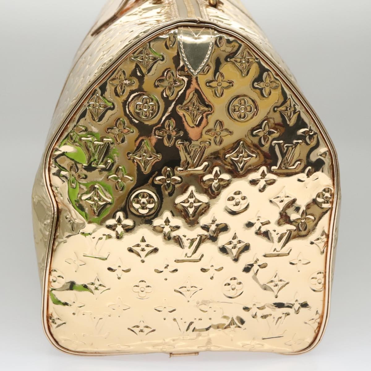 Louis Vuitton LOUIS VUITTON Monogram Miroir Keepall 55 Boston Bag Gold LV Authentic 104239S