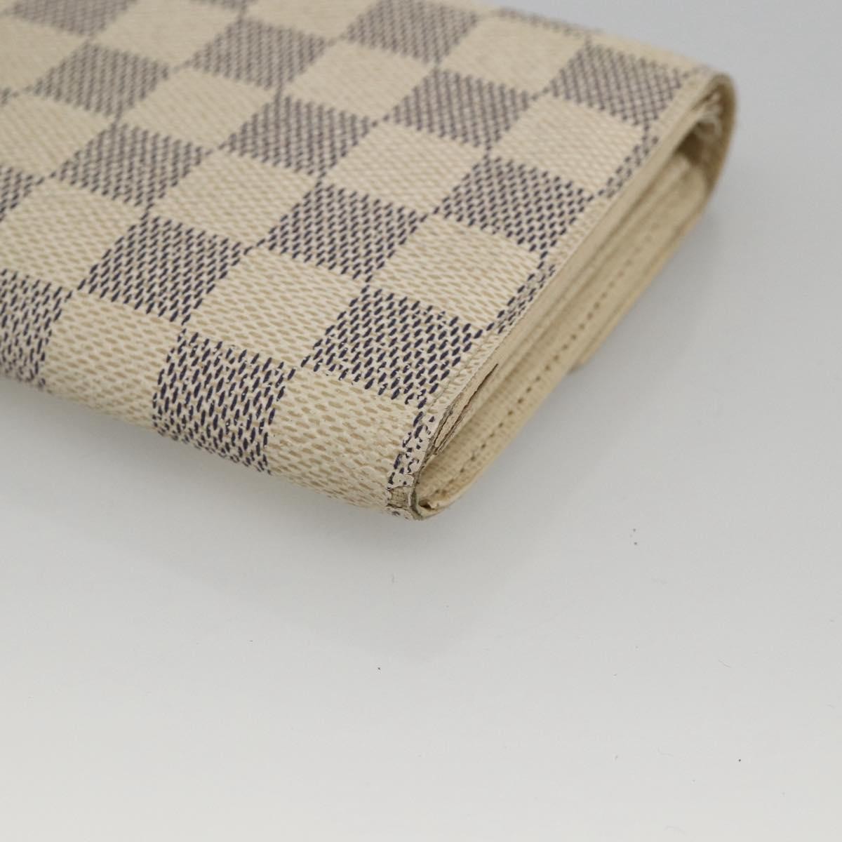 Louis Vuitton LOUIS VUITTON Damier Azur Portefeuille Sarah Long Wallet N61735 LV Authentic YKZ1187 Bag