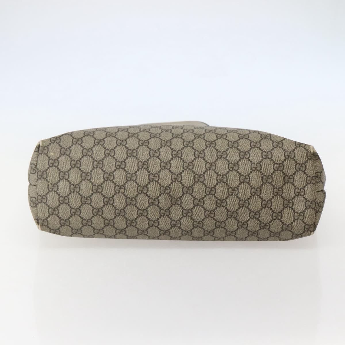 Gucci GUCCI GG Supreme Tote Bag PVC Beige Silver 211137 Authentic BA5762