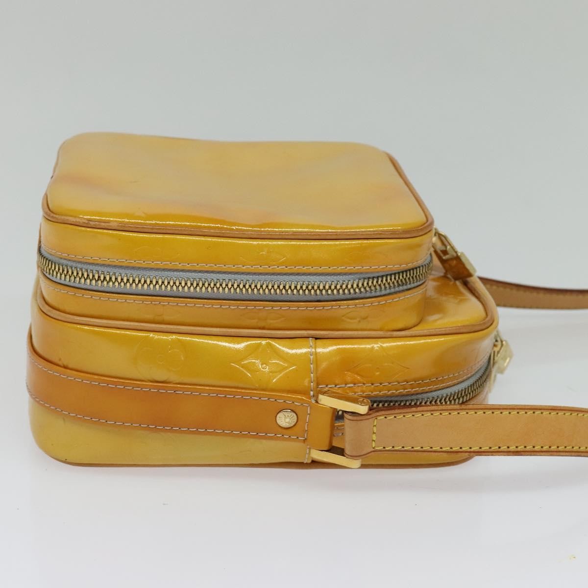 Louis Vuitton LOUIS VUITTON Monogram Vernis Wooster Shoulder Bag Gris M91036 LV Authentic 125716