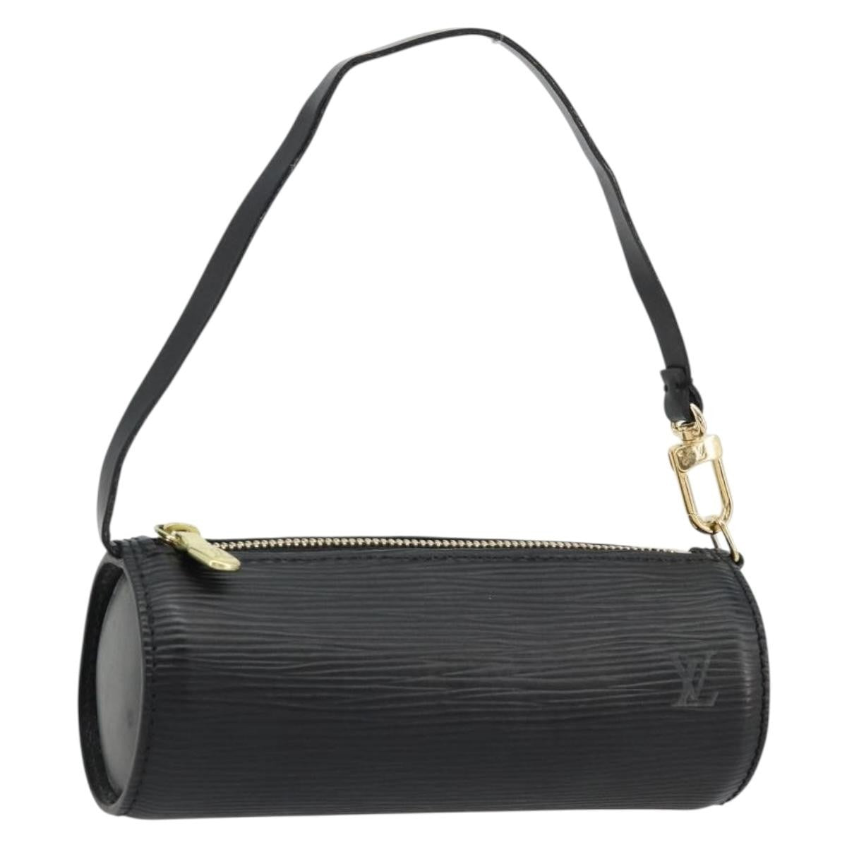 Louis Vuitton LOUIS VUITTON Epi Soufflot Pouch Black LV Authentic BA12311 Bag
