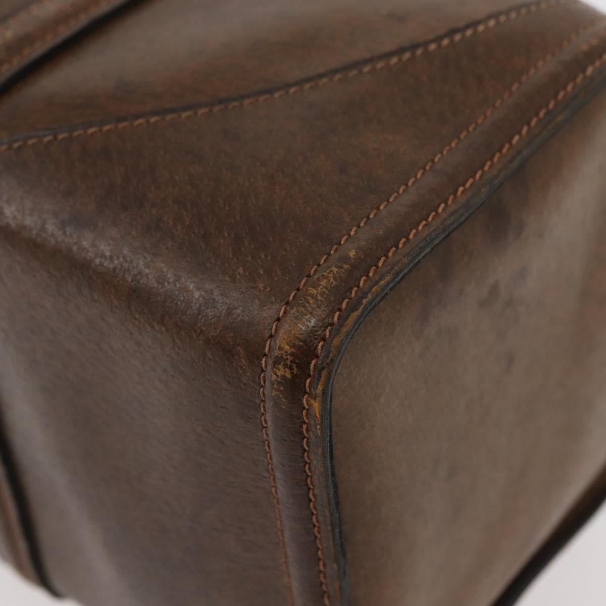 Gucci GUCCI Hand Bag Leather Brown Authentic 173031