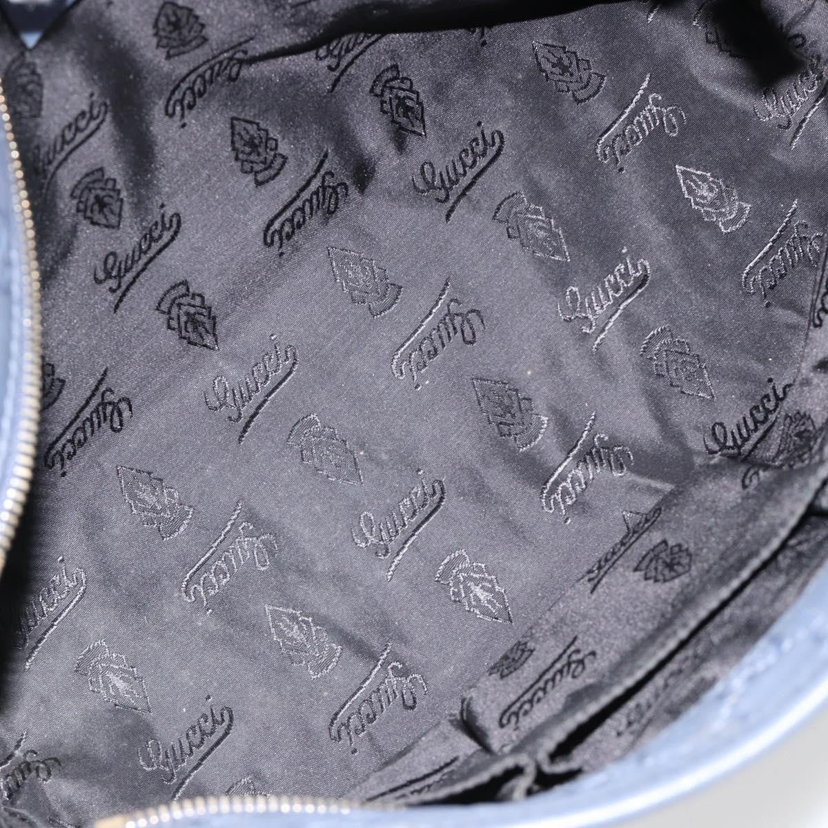 Gucci GUCCI GG Canvas Guccissima Tote Bag Leather Navy Gold 211138 Authentic 180831