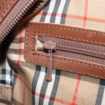 Burberrys Burberrys Hand Bag Leather Brown Gold Authentic ka3026