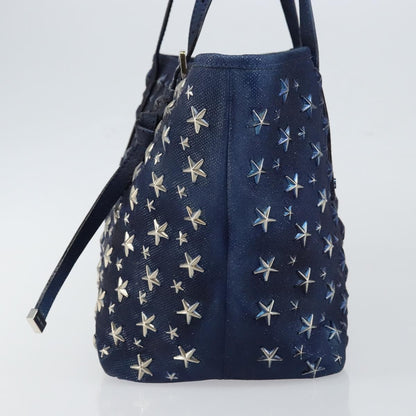 Jimmy Choo Jimmy Choo Studs Tote Bag Coated Canvas Blue Authentic sw1589
