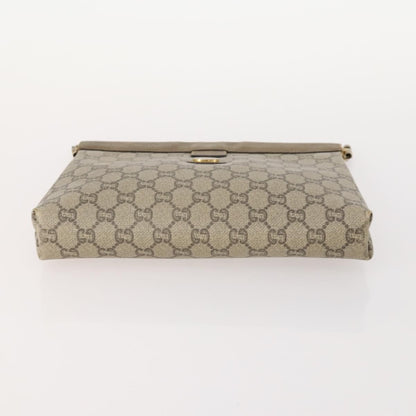Gucci GUCCI GG Supreme Shoulder Bag Leather 2 Set Brown Authentic bs34006