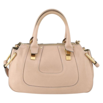 Chloé Chloé Chloe Hailey Hand Bag Leather 2way Pink Gold 02165665 Authentic YKZ911A