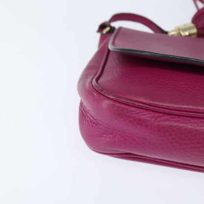Gucci GUCCI Chain Soho Shoulder Bag Leather Pink Gold 336752 Authentic 150086
