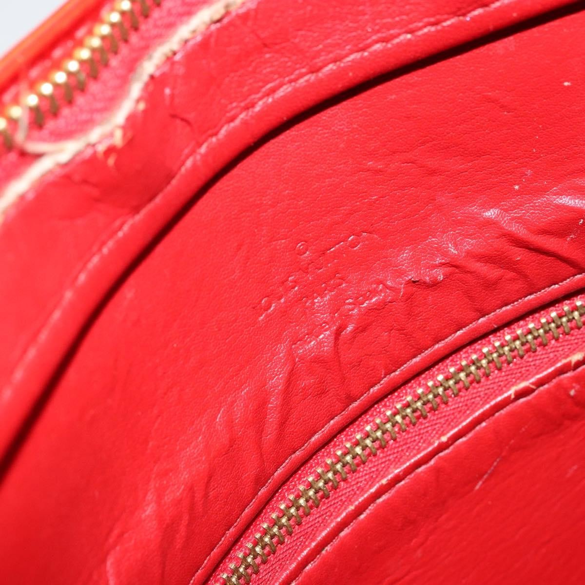 Louis Vuitton LOUIS VUITTON Monogram Vernis Houston Hand Bag Rouge M91092 LV Authentic bs30835