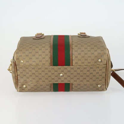 Gucci GUCCI Micro GG Supreme Web Sherry Line Bag PVC Beige 002 58 4422 Authentic 160595