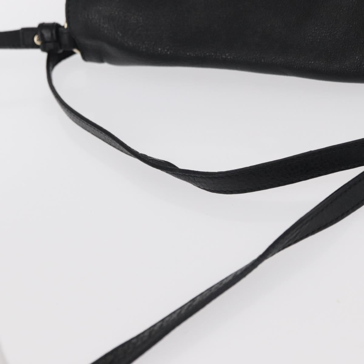 Chloé Chloé Chloe Lily Hand Bag Leather 2way Black Gold Authentic BA8650