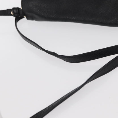Chloé Chloé Chloe Lily Hand Bag Leather 2way Black Gold Authentic BA8650