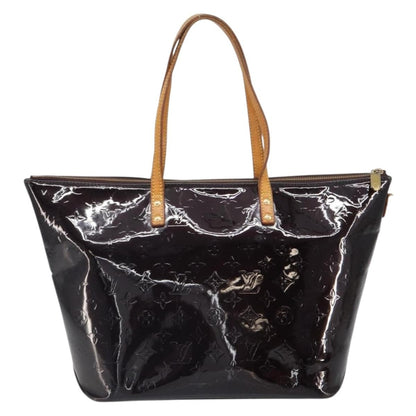 Louis Vuitton LOUIS VUITTON Monogram Vernis Bellevue GM Tote Bag Amarante M93589 Authentic 166294