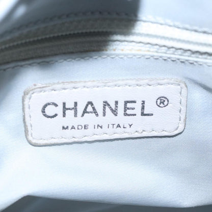 Chanel CHANEL Sports Hand Bag Coated Canvas Silver CC Authentic bs21669