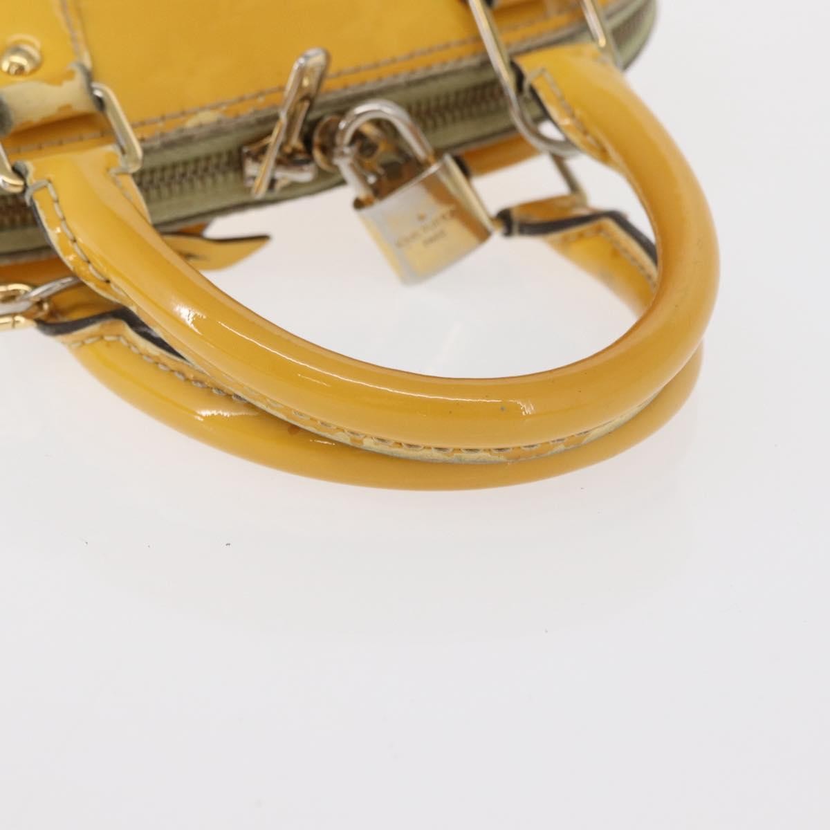 Louis Vuitton LOUIS VUITTON Monogram Vernis Alma PM Hand Bag Citrin M90101 LV Authentic 168034