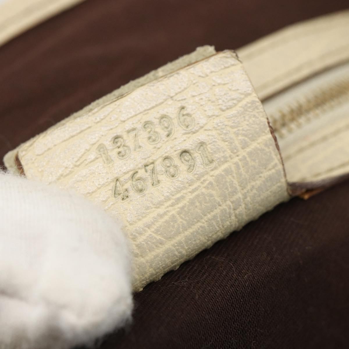 Gucci GUCCI GG Canvas Sherry Line Hand Bag Beige Gold 137396 Authentic ep13635