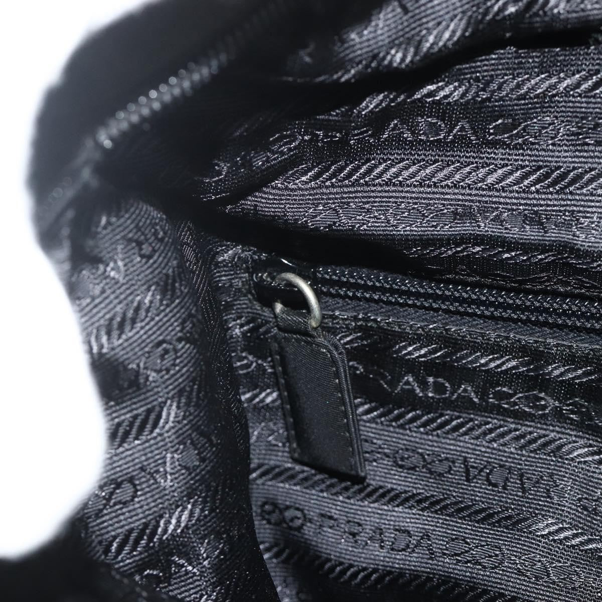 Prada PRADA Tote Bag Nylon Black Silver Authentic bs34741