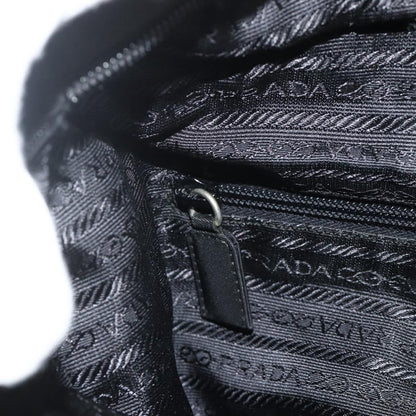 Prada PRADA Tote Bag Nylon Black Silver Authentic bs34741