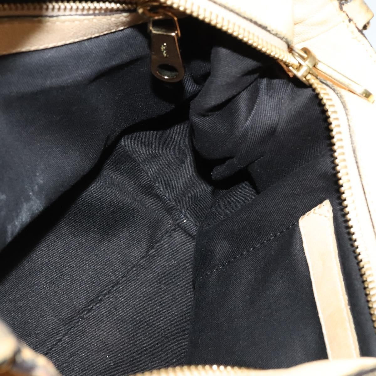 Chloé Chloé Chloe Etel Hand Bag Leather 2way Beige Gold Authentic am9018
