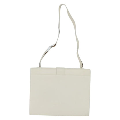 Gucci GUCCI Shoulder Bag Leather White Gold Authentic BA7470