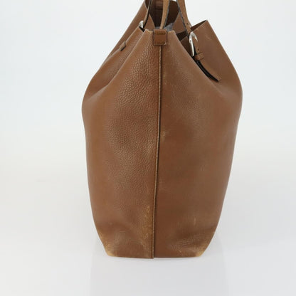 Gucci GUCCI Tote Bag Leather Brown Silver Authentic 160133