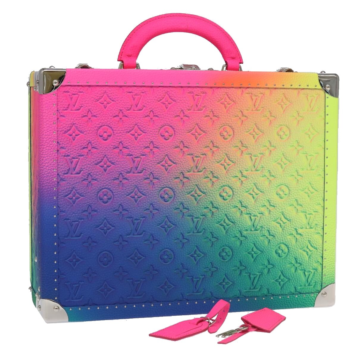 Louis Vuitton LOUIS VUITTON Taurillon Illusion Cotoville 40 Trunk Multicolor LV Authentic yk15763S Bag