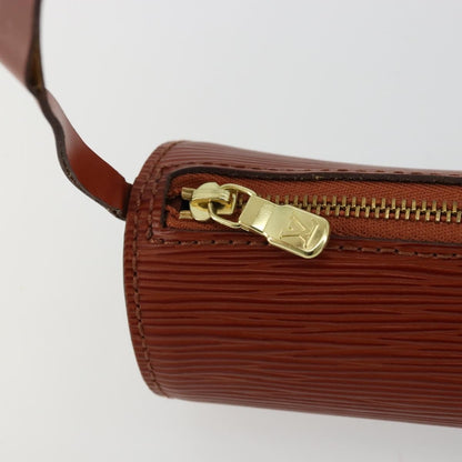 Louis Vuitton LOUIS VUITTON Epi Soufflot Pouch Accessory Pouch Brown LV Authentic BA12310A Bag