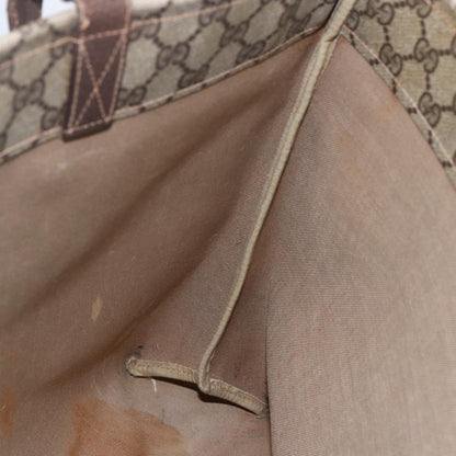 Gucci GUCCI GG Supreme Tote Bag PVC Beige 156 02 109 Authentic bs30092