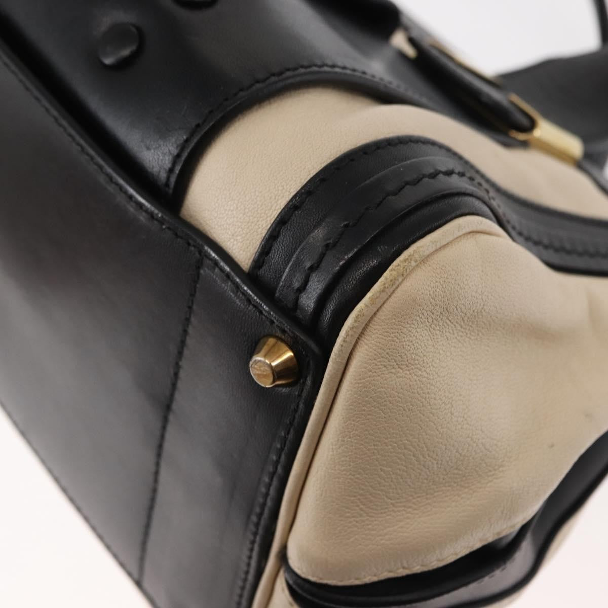 Chloé Chloé Chloe Little Alice Hand Bag Leather 2way White Gold Authentic am9323
