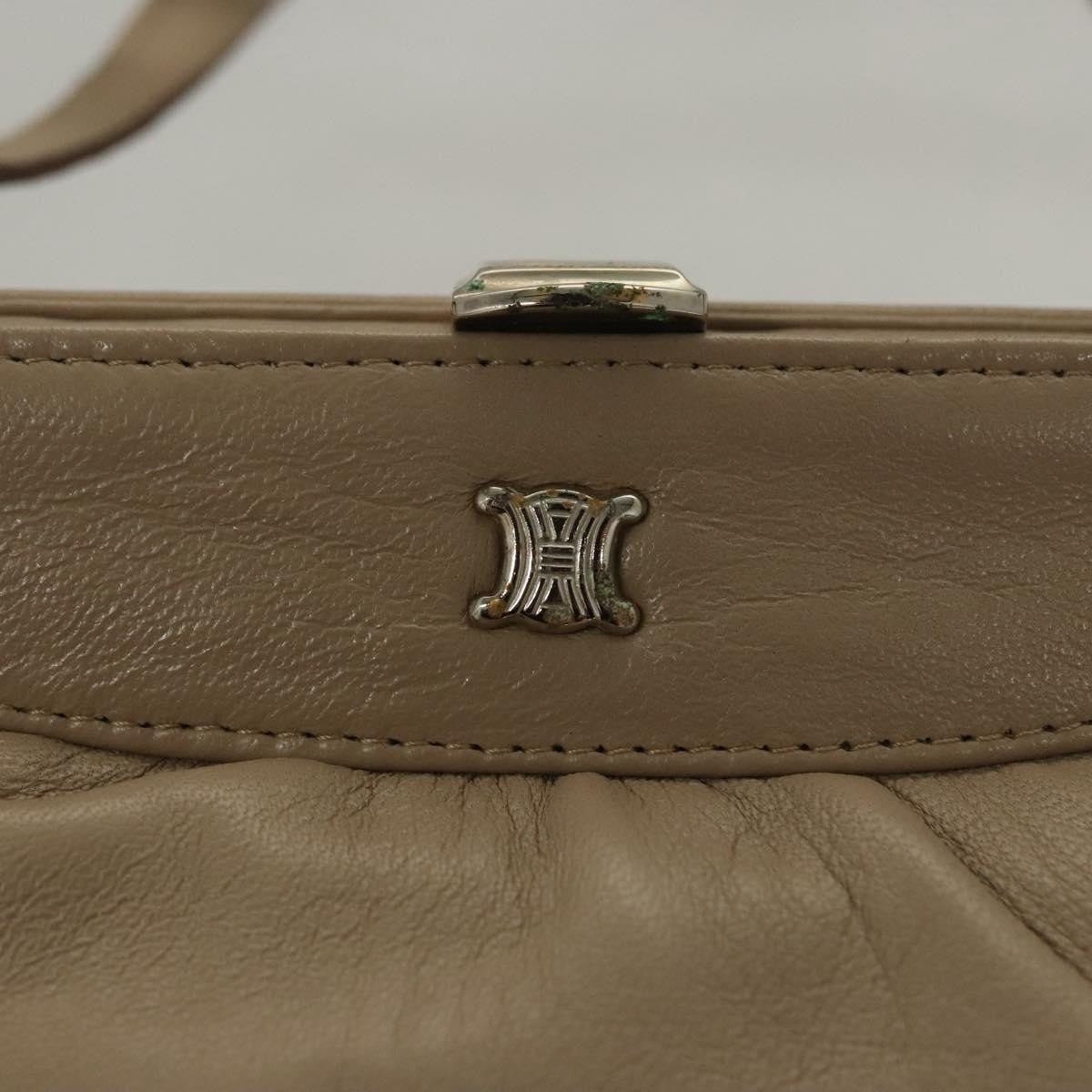 Celine CELINE Hand Bag Leather Beige Authentic 117663