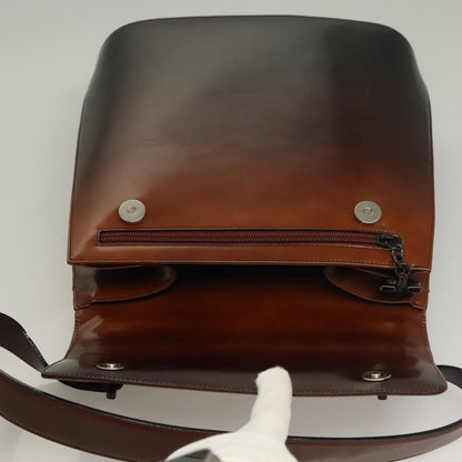 Salvatore Ferragamo Salvatore Ferragamo Gancini Shoulder Bag Leather Brown Authentic 132512