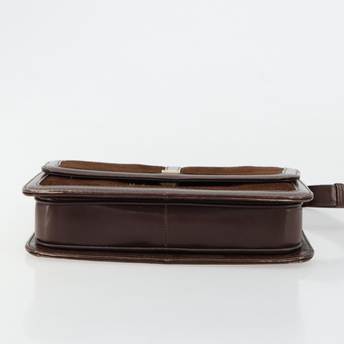 Givenchy GIVENCHY Shoulder Bag Suede Brown Gold Authentic bs35122
