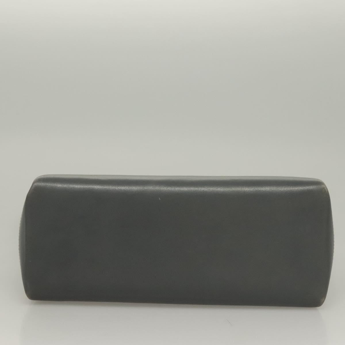 Gucci GUCCI Hand Bag Leather Gray Silver Authentic mr1461