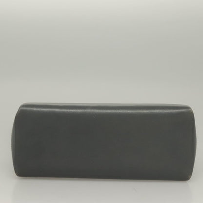 Gucci GUCCI Hand Bag Leather Gray Silver Authentic mr1461