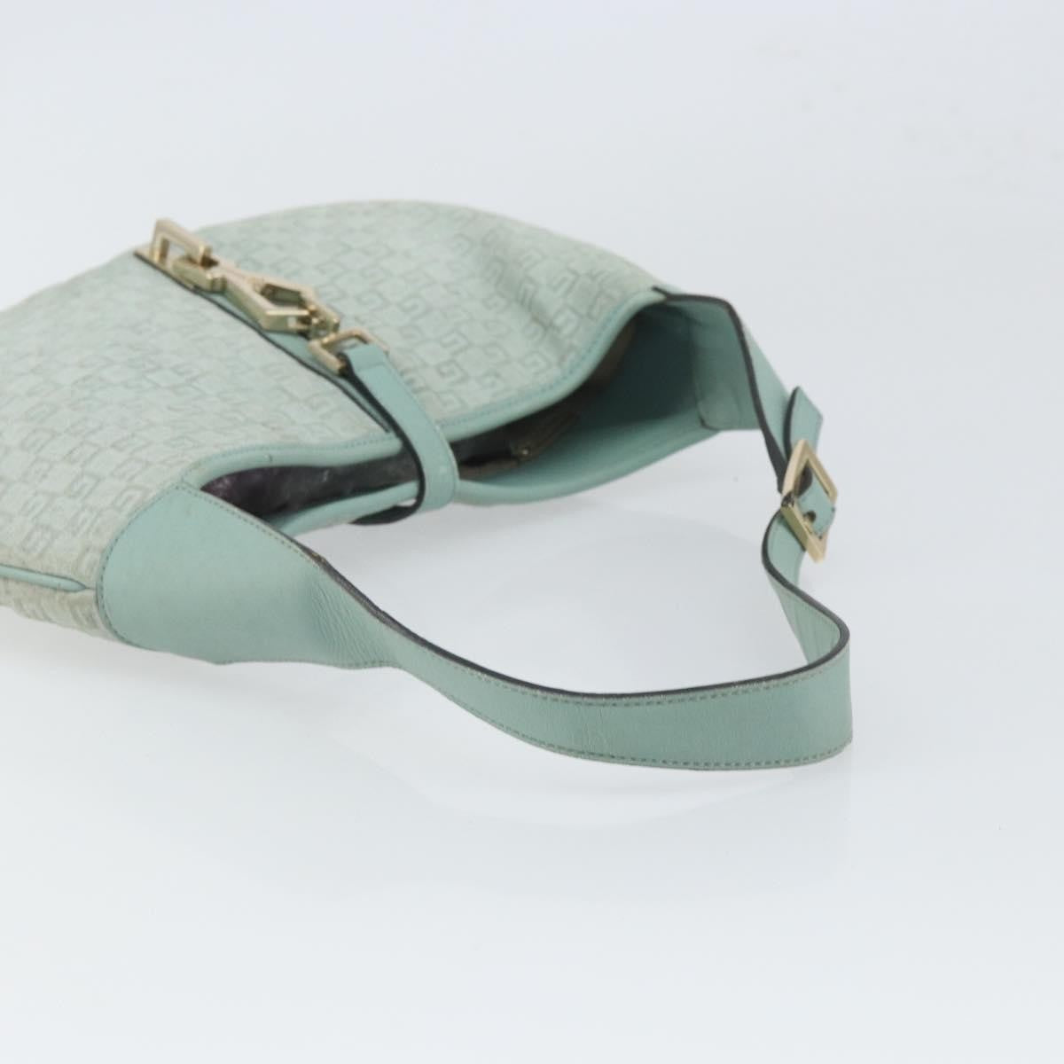 Gucci GUCCI Shoulder Bag Suede Light Blue Gold 001 4057 Authentic ep12851