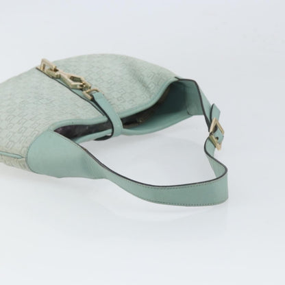 Gucci GUCCI Shoulder Bag Suede Light Blue Gold 001 4057 Authentic ep12851