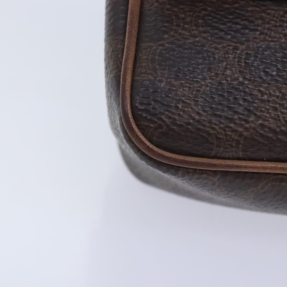 Celine CELINE Macadam Canvas Waist bag PVC Leather Brown Gold Authentic yk15121