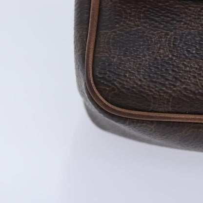 Celine CELINE Macadam Canvas Waist bag PVC Leather Brown Gold Authentic yk15121