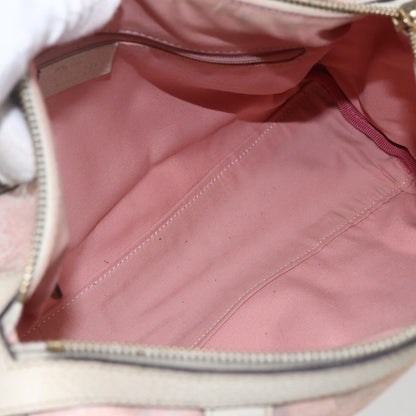Gucci GUCCI GG Canvas Hand Bag Outlet Pink Gold 130942 Authentic 160602