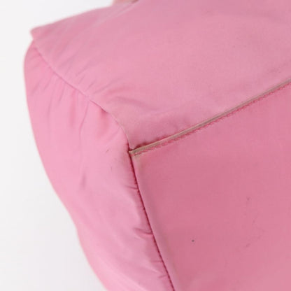 Prada PRADA Hand Bag Nylon Pink Silver Authentic 155083