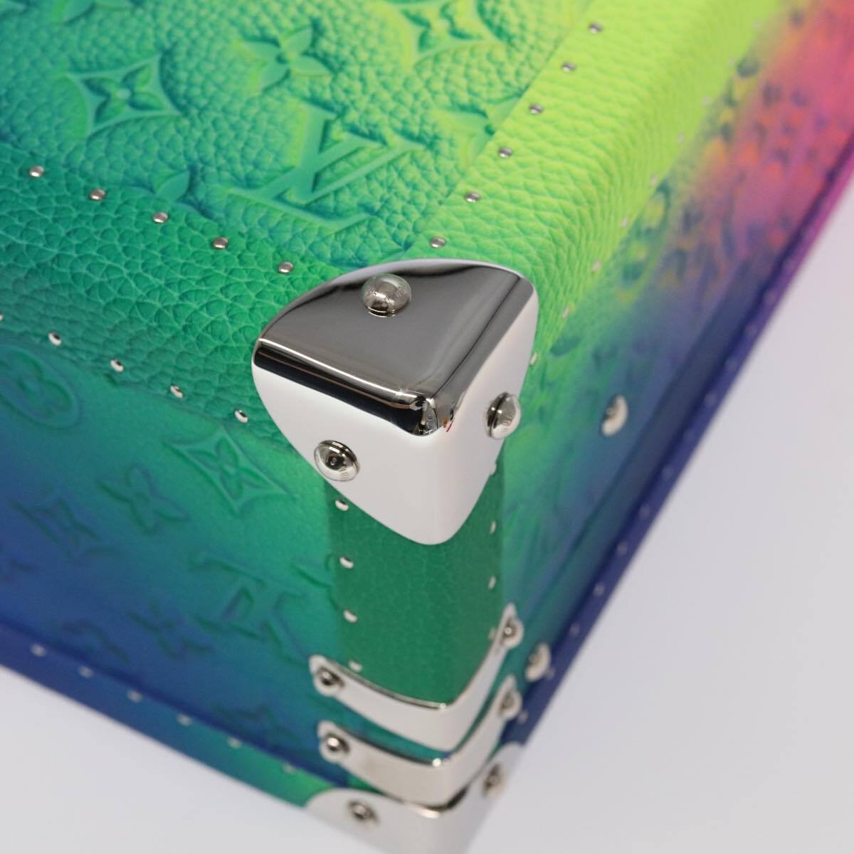 Louis Vuitton LOUIS VUITTON Taurillon Illusion Cotoville 40 Trunk Multicolor LV Authentic yk15763S Bag