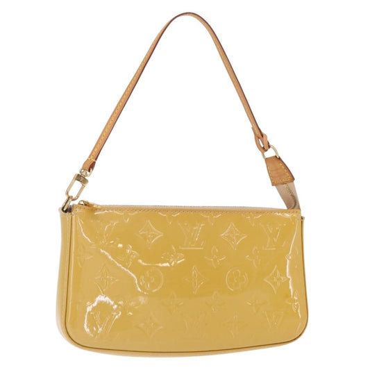 Louis Vuitton LOUIS VUITTON Vernis Pochette Accessoires Accessory Pouch Citrin LV Authentic 161520 Bag
