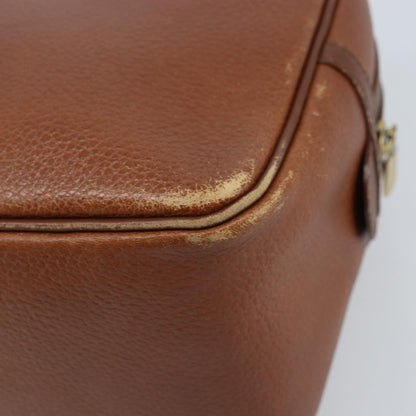 Burberrys Burberrys Hand Bag Leather Brown Gold Authentic ka3026