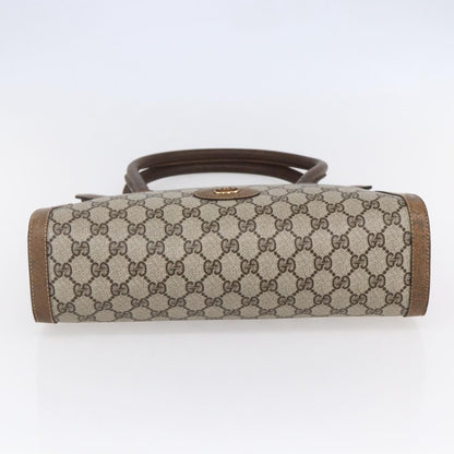 Gucci GUCCI GG Supreme Hand Bag PVC Beige Gold Authentic 150024