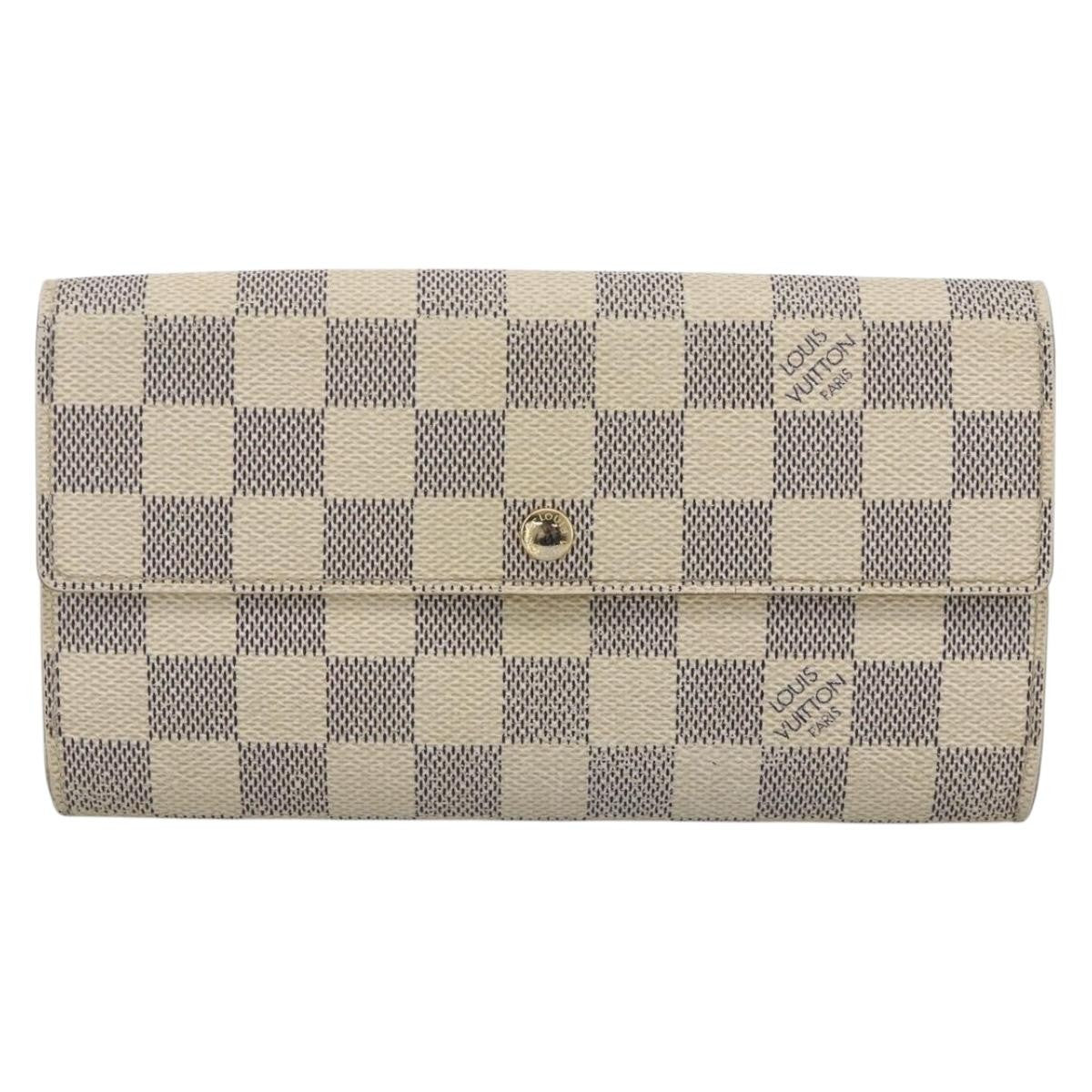 Louis Vuitton LOUIS VUITTON Damier Azur Portefeuille Sarah Long Wallet N61735 LV Authentic YKZ1187 Bag