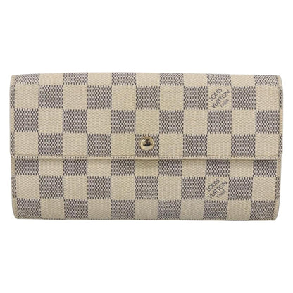 Louis Vuitton LOUIS VUITTON Damier Azur Portefeuille Sarah Long Wallet N61735 LV Authentic YKZ1187 Bag
