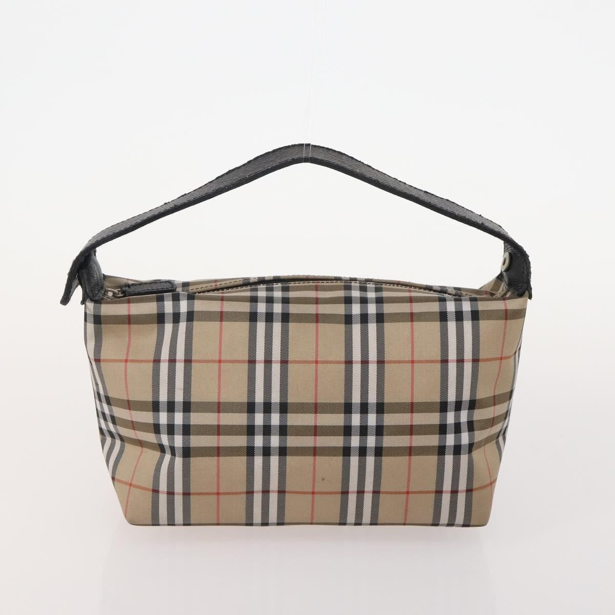 Burberrys Burberrys Burberry Nova Check Hand Bag Nylon 5 Set Beige Authentic 174988