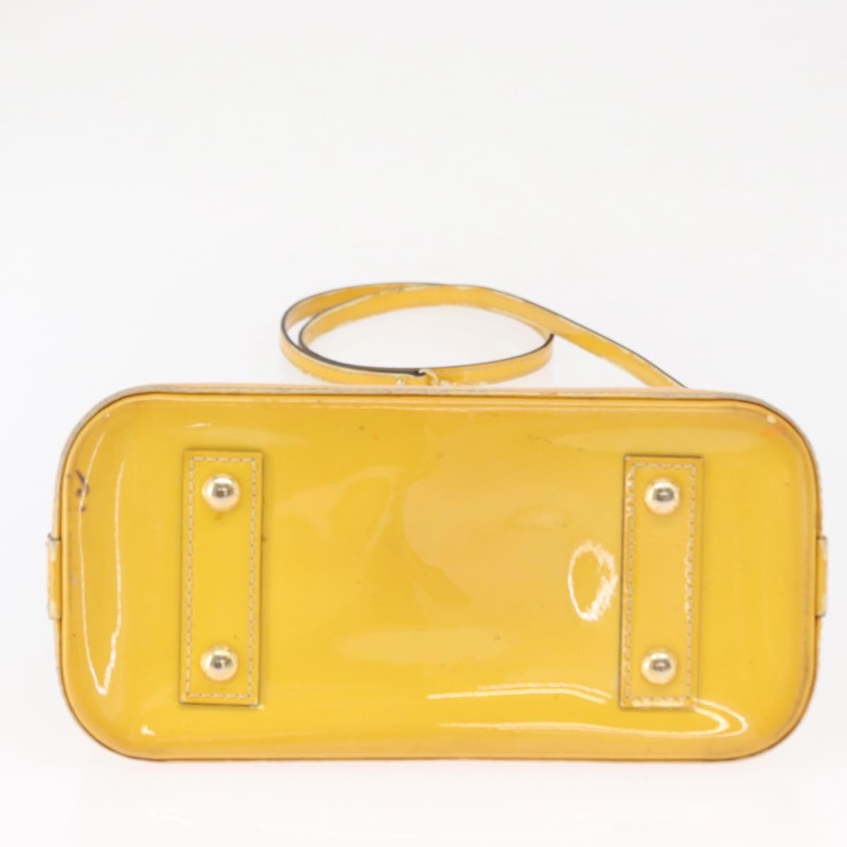 Louis Vuitton LOUIS VUITTON Monogram Vernis Alma PM Hand Bag Citrin M90101 LV Authentic 168034